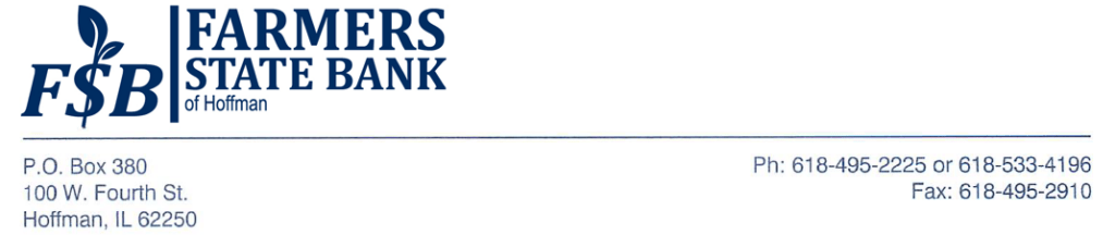 Letterhead from FSB Hoffman